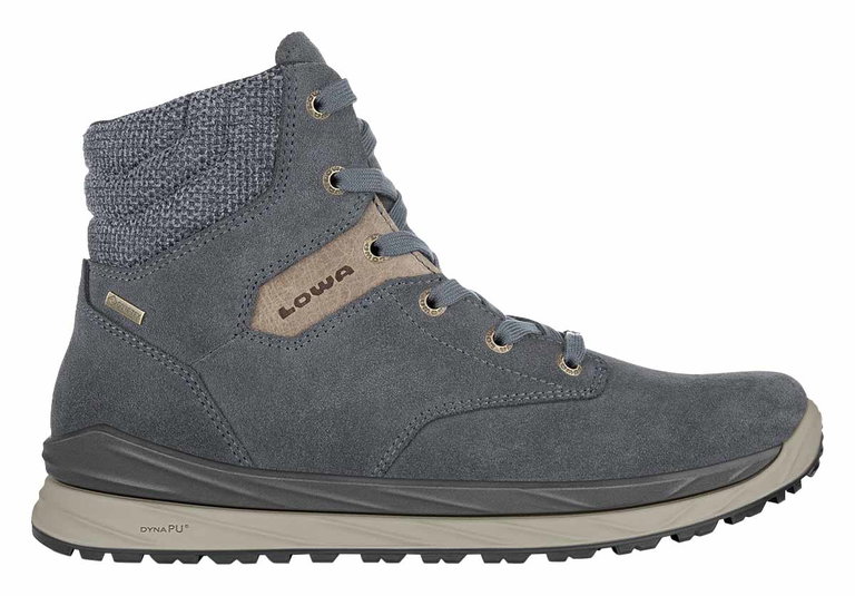 Lowa Alltag-Travelschuhe Furato GTX (Veloursleder, wasserdicht, seitlicher Reissverschluss) stahlblau Herren